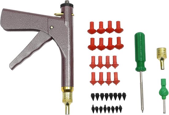 Uitgebreide Banden Reparatie Set voor Auto, Motor, Scooter en Fiets - Inclusief Paddenstoelstekkers en Gereedschapskist
