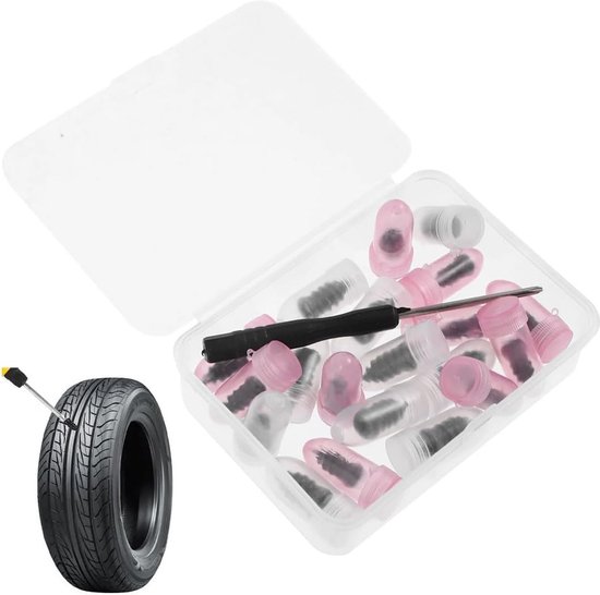 Uitgebreide Bandenreparatieset 40-delig voor Auto, Motor, Scooter en 4x4 - Tubeless Bandenplakset van Merkloos