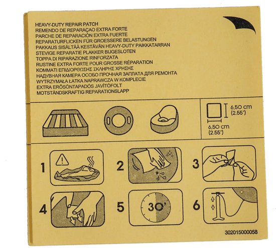 Ultieme reparatieset voor opblaasbare artikelen, set van 10 waterdichte patches voor luchtbedden, reparatieset voor kinderbadjes van Merkloos