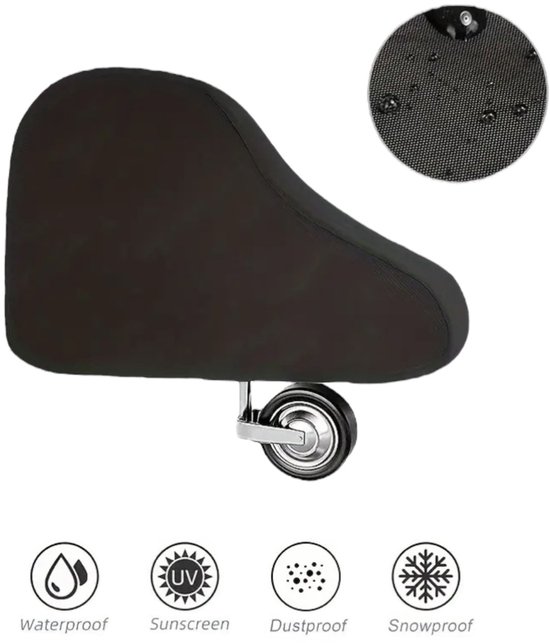 Ultiluxe® Disselhoes universeel - Zwart - Waterdicht - UV en regenbestendig - Beschermhoes voor caravan, aanhanger, trailer - 95 x 65 x 15 cm - Trekhaakhoes - Caravanhoes - Caravankoppeling - Koppeling accessoire - Disselbescherming