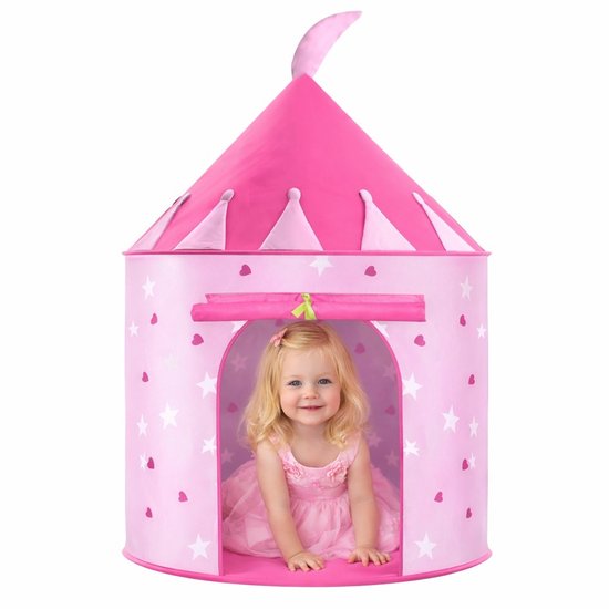 Ultiluxe® Speeltent voor kinderen - Prinsessen Tent - Speelhuis - Indoor Speelgoed - Kindertent voor meisjes - Opvouwbaar - Prinses Thema - Roze van Merkloos