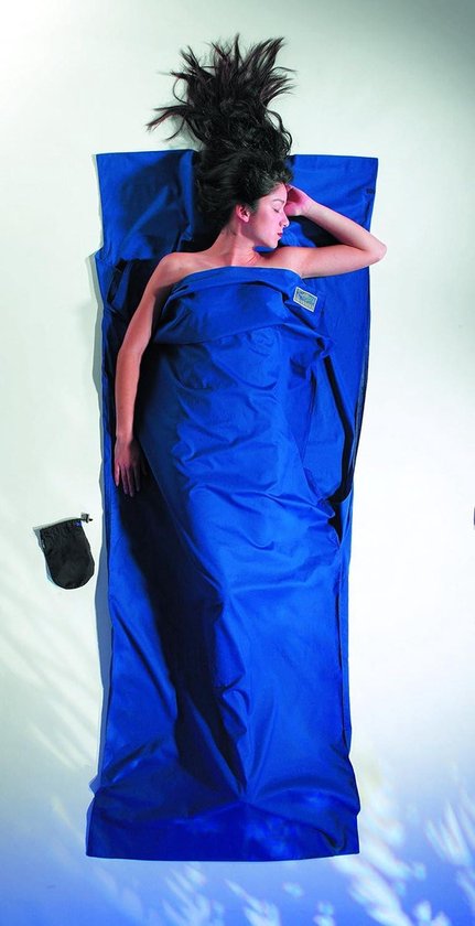 Ultra blauw Katoenen reislaken - 86 inch x 35 inch van Merkloos