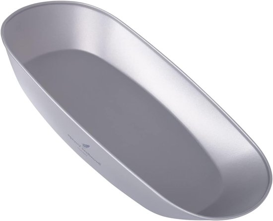 Ultra lichte titanium campingservies set voor buitenshuis - vierkante borden en kommen met draagtas voor snacks en maaltijden van Merkloos