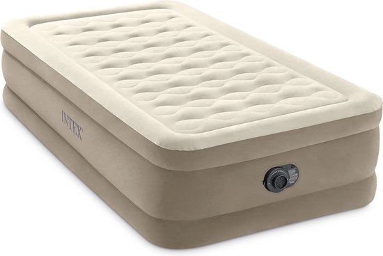 Ultra Plush Luchtbed met Ingebouwde Pomp - 1 Persoon - 99 x 191 cm - Comfortabel van Intex
