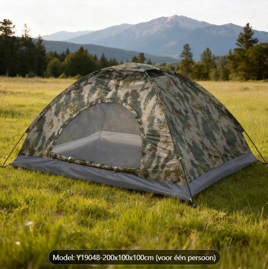 Ultralicht Campingtent Enkellaags Draagbare Tent UPF 30+ Coating voor Buiten, Strand, Vissen voor Eén Persoon van Merkloos