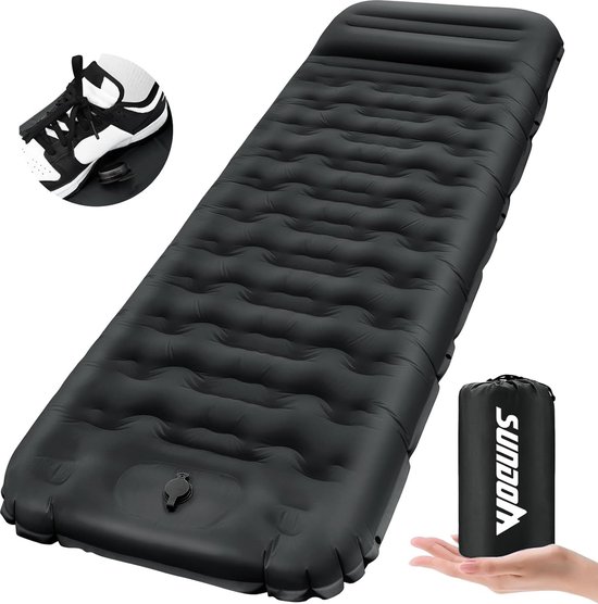 Ultralicht Isomat met voetdrukpomp - 12 cm dik - voor outdoor camping van Valetti