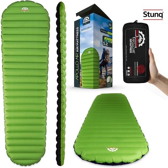 Ultralicht luchtmatras voor 4-seizoenen kamperen - Warmte-isolerend en compact voor backpacken van Merkloos