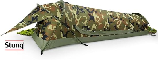 Ultralichte 1-persoons bivy tent met waterdichte bescherming - Groen van Merkloos