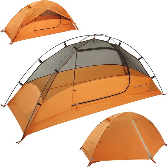 Ultralichte 1-persoons campingtent - Waterdichte trekkingtent voor eenpersoon - Compact en draagbaar van The Adventure Lab