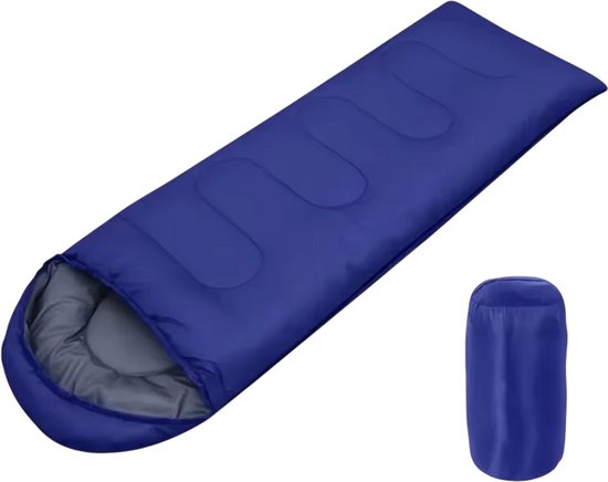 Ultralichte Camping Slaapzak 4 Seizoenen – Warme Waterdichte Envelop Slaapzak voor Volwassenen, Outdoor Slaapzak voor Kamperen, Backpacken, Wandelen en Reizen - Blauw