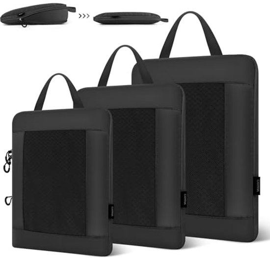 Ultralichte Compressieverpakkingskubussen - Set van 3 voor Koffers en Reizen van Merkloos