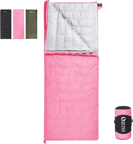 Ultralichte Donsslaapzak voor 3 Seizoenen - Perfect voor Backpacken, Wandelen en Kamperen - Inclusief Compressiezak