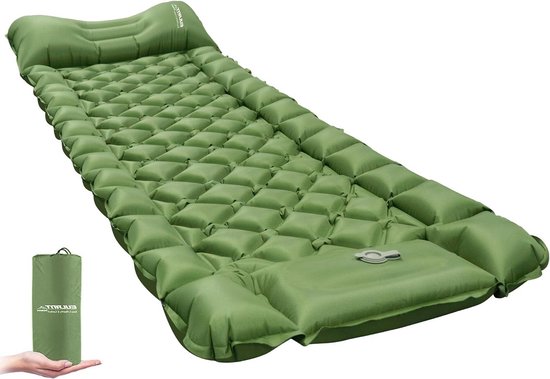 Ultralichte eenpersoons zelfopblazende campingmat voor kamperen - groen van Therm-a-Rest