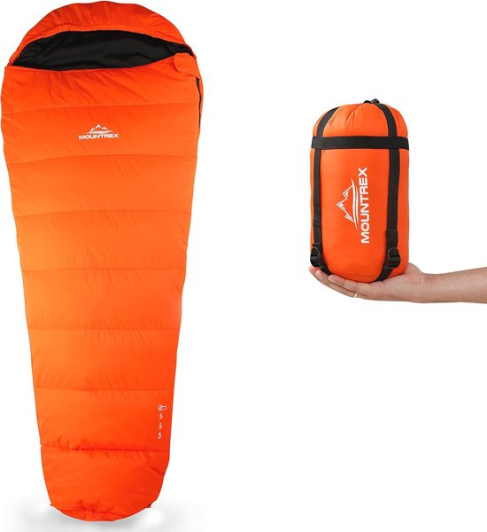 Ultralichte en Compacte Mummie Slaapzak - Zomerslaapzak voor 3-4 Seizoenen - Ideaal voor Kamperen, Reizen en Festivals (205 x 80 cm)