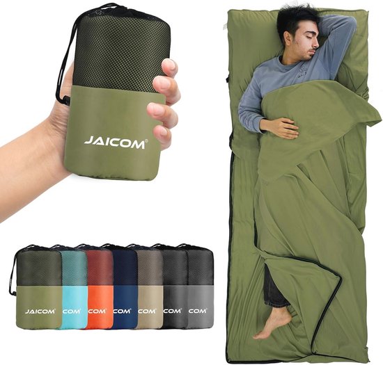 Ultralichte en compacte slaapzak voor kamperen, wandelen en reizen – 220 x 90 cm