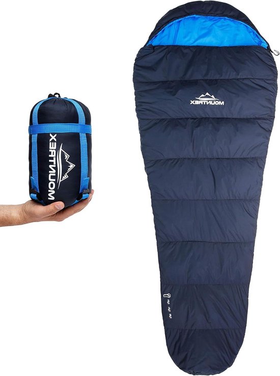 Ultralichte en Compacte Zomerslaapzak / 3-4 Seizoenen Mummie Slaapzak - Outdoor Kamperen Reizen Festivals (205 x 80cm) - Koppelbaar van Merkloos