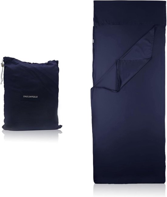 Ultralichte huttenslaapzak - 90 x 220 cm - microvezel - zijdezacht - reisslaapzak - binnenslaapzak - herbergen - wandelen - kamperen - bergbeklimmen van Merkloos