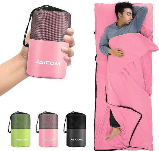 Ultralichte Huttenslaapzak voor Reis, Compact en Ademend, Ideaal voor Zomer en Backpacking van Quechua