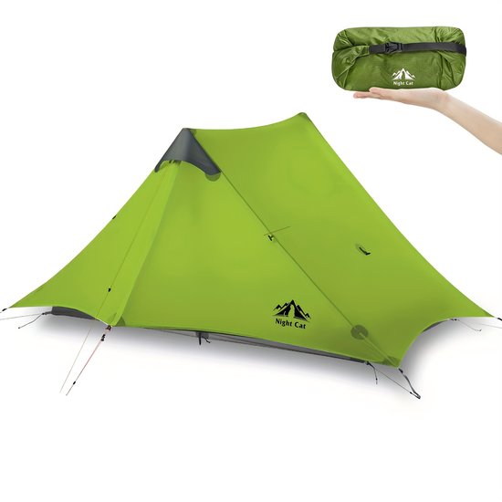 Ultralichte Nacht Tent voor 2 Personen - Professionele Backpacker, Fietsen en Trekking - Slechts 1.36 KG -