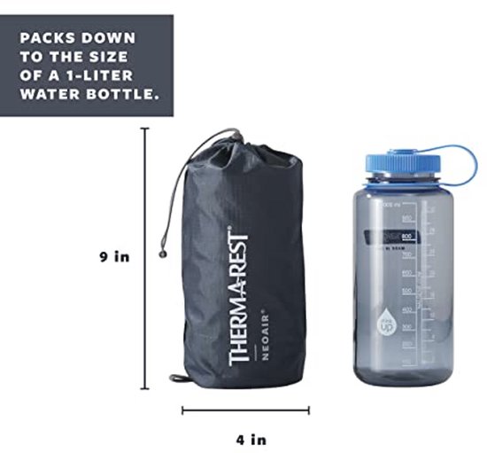 Ultralichte opblaasbare isolatiemat voor kamperen - maat R (51 x 183 cm) van Merkloos