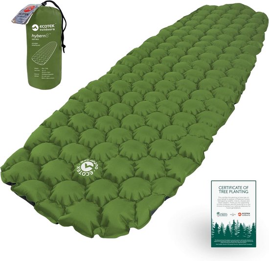 Ultralichte Opblaasbare Slaapmat met FlexCell Contour Design - Comfortabel, Warm en Duurzaam voor Wandelen en Kamperen