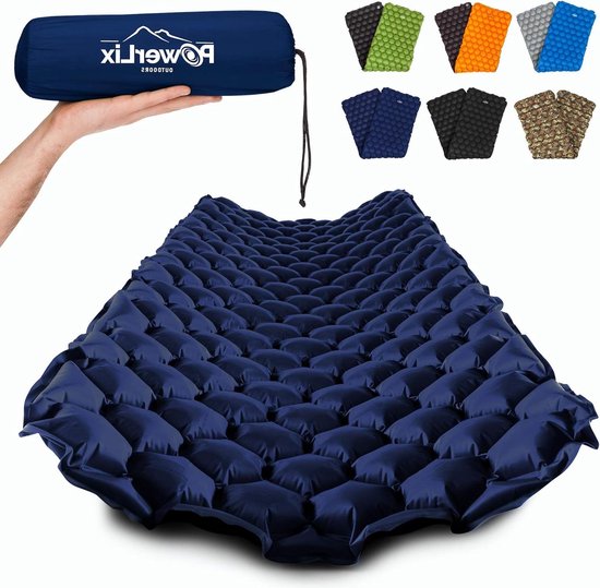 Ultralichte opblaasbare slaapmat voor kamperen backpacken - compact en licht - inclusief draagtas en reparatieset van Arctic Hunter