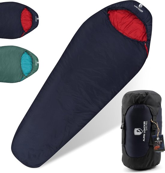 Ultralichte slaapzak Klein pakformaat I 3-seizoenenslaapzak Lichtgewicht I Outdoor-slaapzak Compact voor kamperen of reizen Slaapzak I 100% gerecycled van Merkloos
