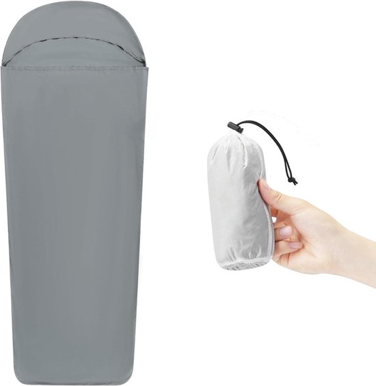 Ultralichte slaapzak Only 128g Slaapzak with Small Pack Size Indoor Sleeping Bag for Backpacking, Hostels, Camping,210*80*60cm,Blauw van Merkloos