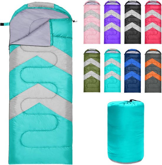 Ultralichte Slaapzak voor Volwassenen - Compact en Waterdicht - 3-4 Seizoenen van Forclaz