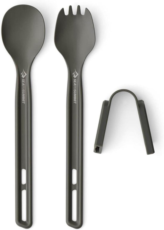 Ultralichte Titanium Bestekset voor Kamperen en Trekking - 2-Delig