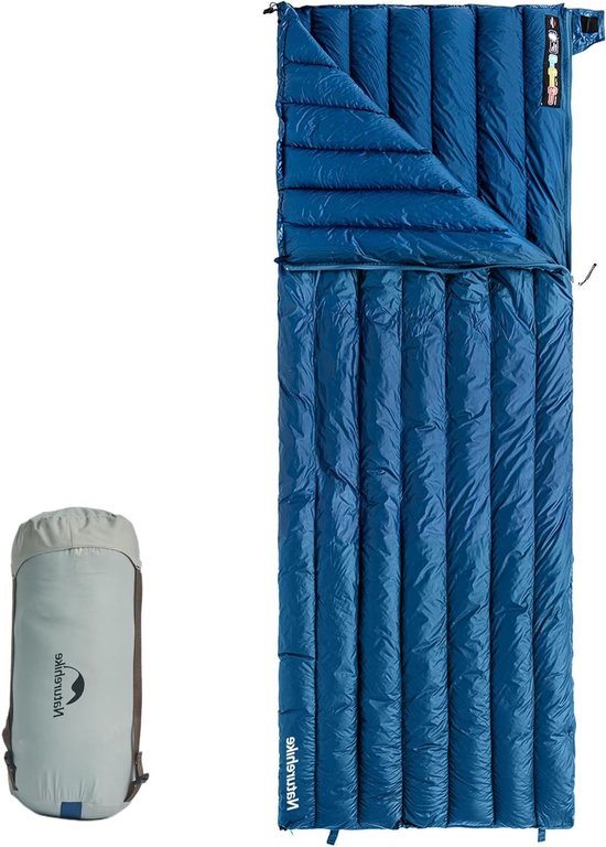 Ultralichte waterdichte donsslaapzak - Rechthoekig - 190x72cm - 650FP - Kamperen voor volwassenen - Compressiezak -8℃~11℃ - 3-4 seizoenen van Merkloos