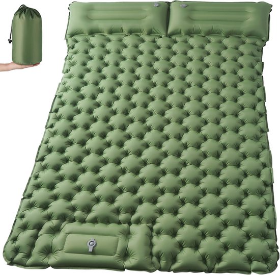 Ultralichte Zelfblazende Kampeermatras voor 2 Personen - Perfect voor Kamperen, Strand en Wandelen van Hikenture