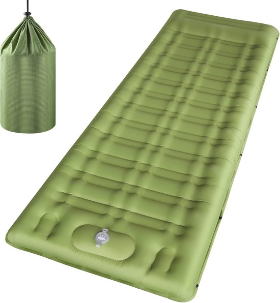Ultralichte Zelfopblaasbare Campingmat met Ingebouwde Luchtpomp - 12 cm Dikte, Waterdicht en Draagbaar voor Buitenkamperen van Hikenture