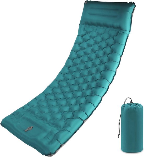 Ultralichte Zelfopblazende Camping Slaapmat 10 cm Dikke Luchtmatras met Kussen