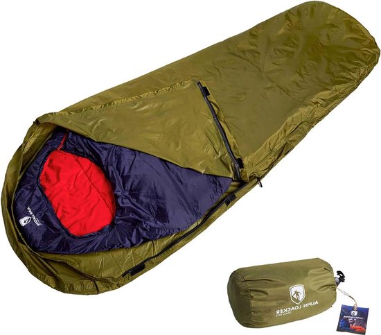 Ultralight Ademende Waterdichte Biwakzak Slaapzakhoes - Noodslaapzak Bivakzak - Slechts 400 g van Merkloos