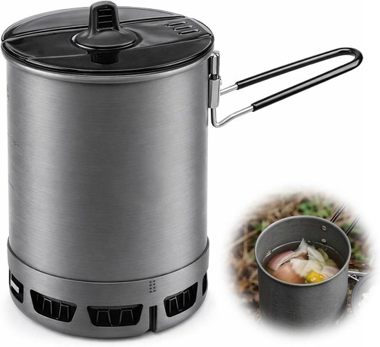 Ultralight Camping Pan 600 ml - Vouwbare en Draagbare Kookpan voor Trekking, Picknick en Kamperen