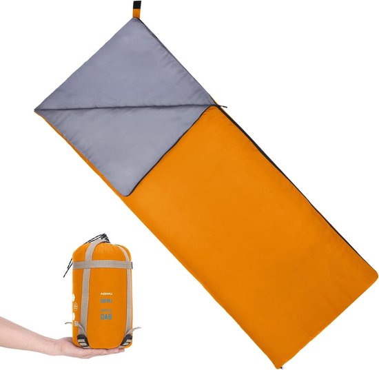 Ultralight Slaapzak voor Kinderen en Volwassenen, 3-4 Seizoenen, Ideaal voor Kamperen, Wandelen en Reizen (190 x 75 cm)