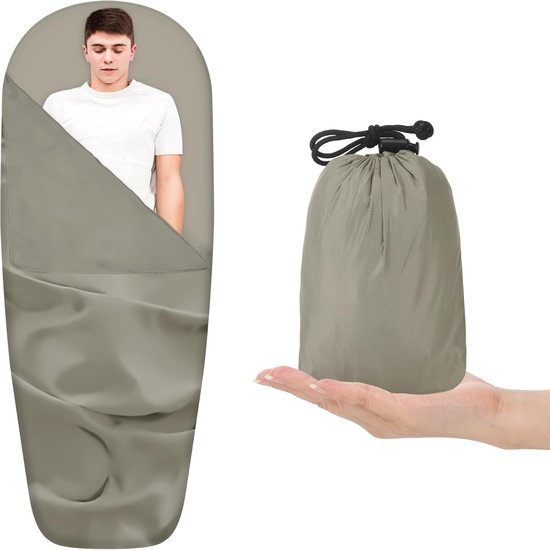 Ultralight Sleeping Bag Liner - Cabin Sleeping Bag - Travel Sheet met Kleine Verpakkingsgrootte - Binnen Sleeping Bag voor Backpacking - Hostels - Cabins - Camping van Merkloos