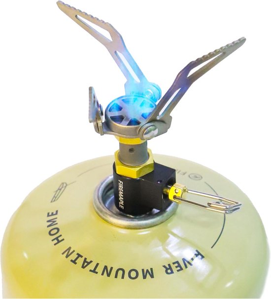Ultralight Titanium Camping Gas Burner – 2600W Vouwbare Kookbrandert voor Backpacken, Hiken, Vissen en Buitenactiviteiten van Merkloos