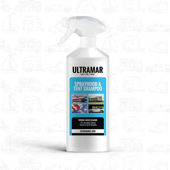 Ultramar - Sprayhood & Tent Shampoo 500ml - Reiniger voor Bootkap, Tent, Cabriodak, Zonnescherm - Bootonderhoud - Schoonmaakmiddel - Wax van Ultramar
