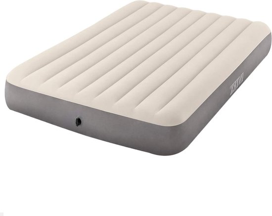 Unisex Dura-Beam-serie enkele hoge Luftbett taupe/grijs - California King van Intex