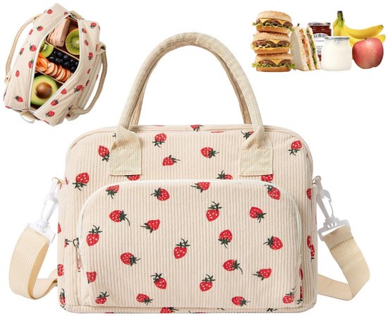 Unisex kleine geïsoleerde tas – 9.5 liter inhoud – Ruime lunchtas – Thermisch ontwerp – Verstelbare schouderband – Opvouwbare minikoeltas – Compact & draagbaar – 28,5 x 23 x 16 cm – Ideaal voor werk, picknicks en meer