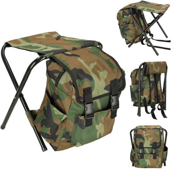 Unit 24- Viskrukje-Visstoeltje-Met (rug)tas- Krukje voor festival-Campingstoeltje-Opvouwbaar. Slechts 900 gram. KLEIN KRUKJE van Oroqen