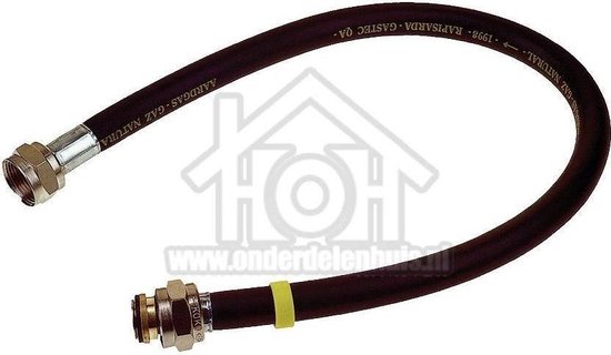Universeel Gasslang Rubber flexibel voor los staande apparaten Gastec 50 cm met koppelingen 404667 van Wpro