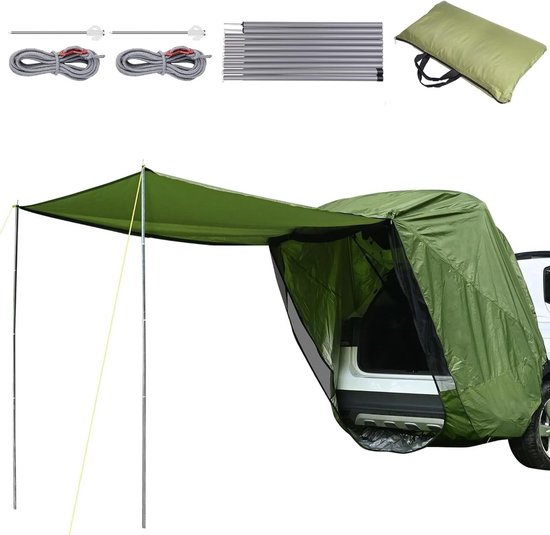 Universele Achterklep Tent voor Auto's, Waterdichte Tent voor Kamperen en Reizen, Geschikt voor Multivans en Grote Sedans zoals Ford Tourneo en Citroen Berlingo