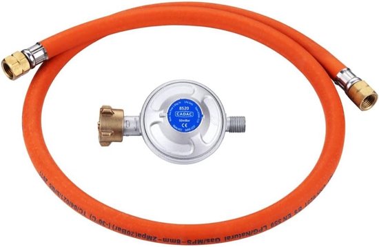 Universele Gasdrukregelaar 50 mbar met Slang voor Camping en BBQ van Merkloos