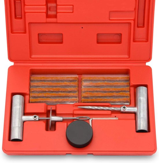 Universele Heavy Duty Bandenreparatieset - 35-delig - Reparatie van Lekke Banden voor Auto, Vrachtwagen, Motorfiets en ATV - Ideaal voor Pechhulp van Universele