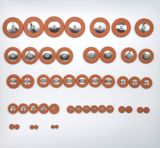 Universele kussenset voor altsaxofoon - 47 stuks - Metalen pads - Onderhoud en reparatie van Merkloos