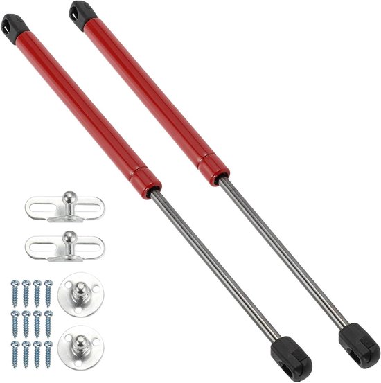 Universele Lift Ondersteunt - Gas Lente Stutten - Deksel Omhoog Houden - Duurzaam Koolstofstaal - 380mm 110N - Rood
