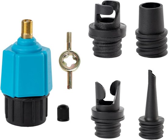 Universele Pomp Adapter voor SUP, Opblaasboot en Luchtbed - Inclusief 4 Opzetstukken van Merkloos